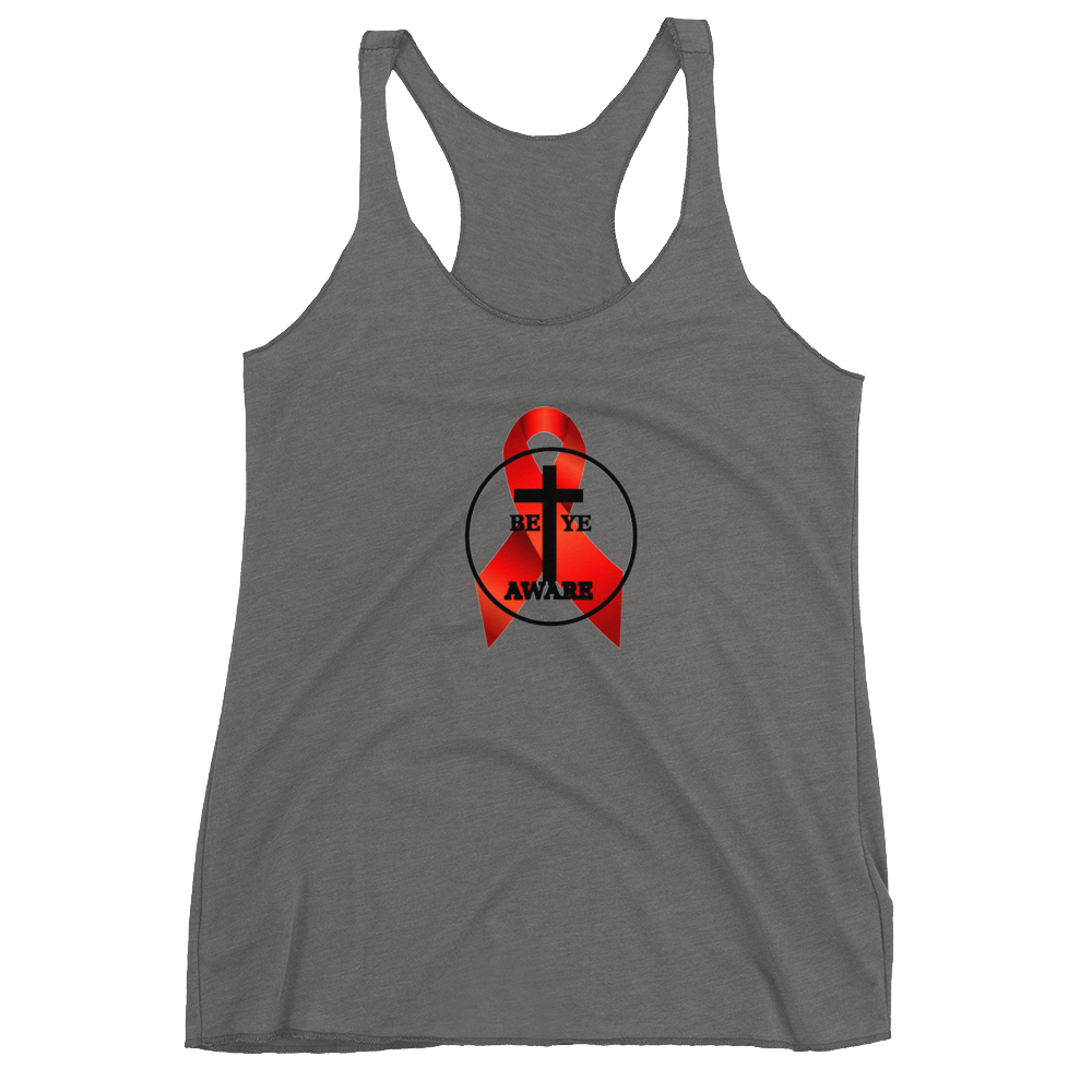 HIV/AIDS Ladies' Racerback Tanks - Be Ye AWARE Clothing