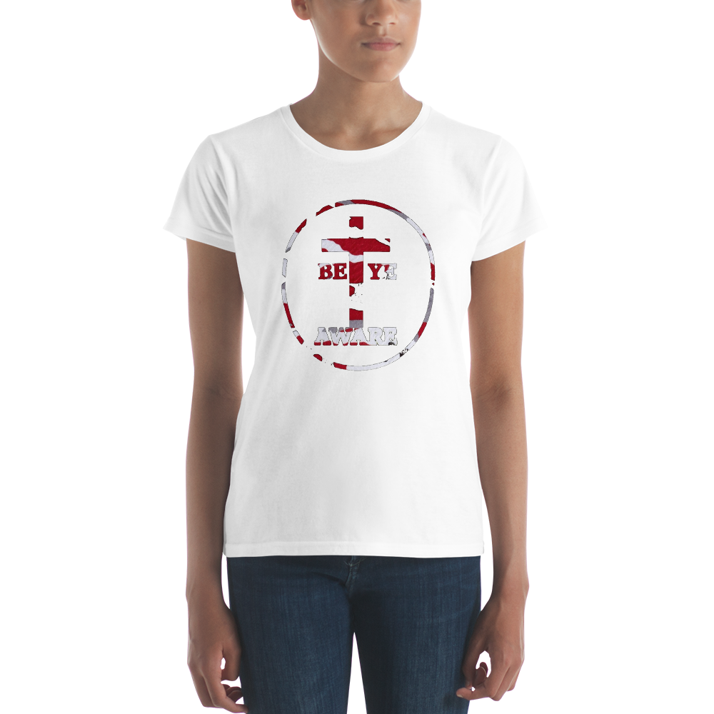 Be Ye AWARE Red Fatigue Ladies' Tees - Be Ye AWARE Clothing